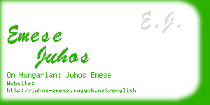 emese juhos business card